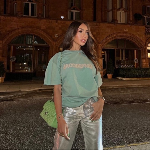 NWT ZARA METALLIC SILVER JEANS - Picture 5 of 14